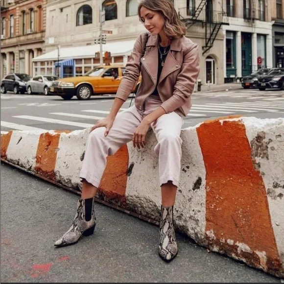 PAIGE Snakeskin Ankle Boots - Picture 2 of 6